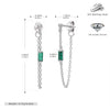 Wholesale Women's S925 Sterling Silver Rectangular Zircon Inlaid Geometric Earrings With Electroplating Treatment