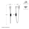 Wholesale Women's S925 Sterling Silver Rectangular Zircon Inlaid Geometric Earrings With Electroplating Treatment