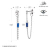Wholesale Women's S925 Sterling Silver Rectangular Zircon Inlaid Geometric Earrings With Electroplating Treatment