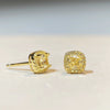 Wholesale Women's S925 Sterling Silver Retro Geometric Ice Flower Cut Electroplated Earrings