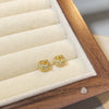 Wholesale Women's S925 Sterling Silver Retro Geometric Ice Flower Cut Electroplated Earrings