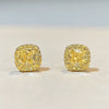 Wholesale Women's S925 Sterling Silver Retro Geometric Ice Flower Cut Electroplated Earrings