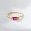 Wholesale Women's S925 Sterling Silver Retro Square Ring With Colored Gemstone Zircon And Geometric Design