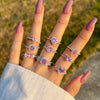 Wholesale Women's S925 Sterling Silver Ring Geometric Bow Heart Shaped With Zircon Electroplated