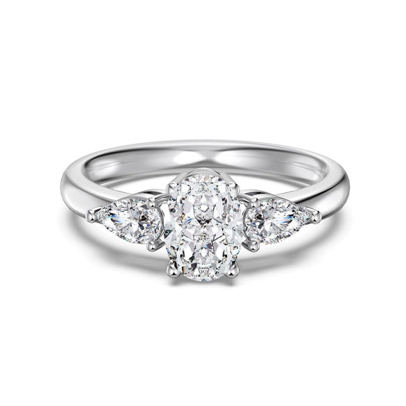 Wholesale Women's S925 Sterling Silver Ring Geometric Style Electroplating