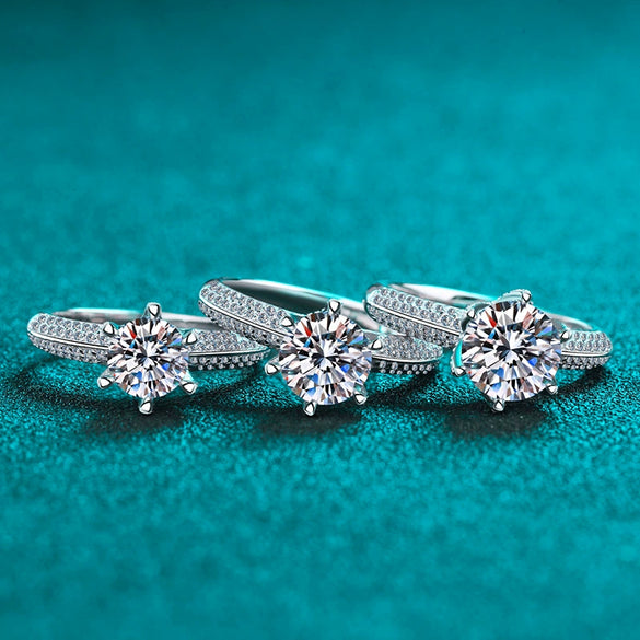Wholesale Women's S925 Sterling Silver Ring Pt950 Goldplated With The Crown Pattern And Electroplating Treatment