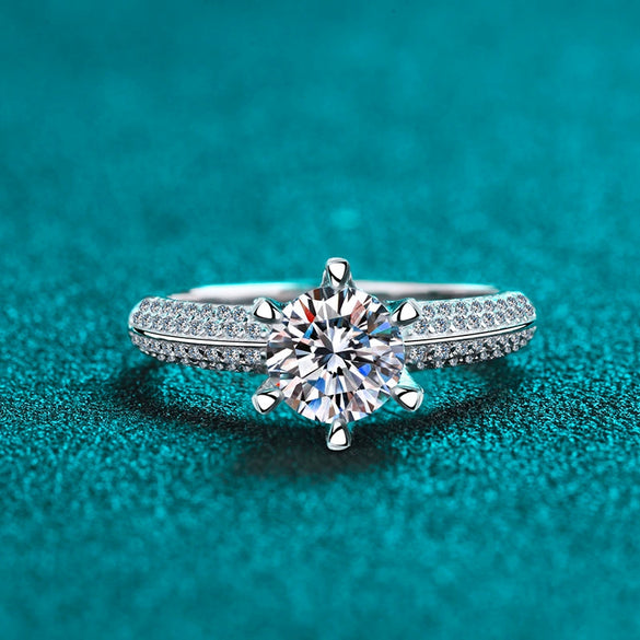 Wholesale Women's S925 Sterling Silver Ring Pt950 Goldplated With The Crown Pattern And Electroplating Treatment
