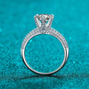 Wholesale Women's S925 Sterling Silver Ring Pt950 Goldplated With The Crown Pattern And Electroplating Treatment