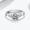 Wholesale Women's S925 Sterling Silver Ring With Geometric Design And Electroplating Treatment