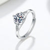 Wholesale Women's S925 Sterling Silver Ring With Geometric Design And Electroplating Treatment