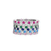 Wholesale Women's S925 Sterling Silver Ring With Geometric Pattern And Zircon Design