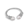 Wholesale Women's S925 Sterling Silver Ring With Pearls Animals Zodiac Ushape Simple Style