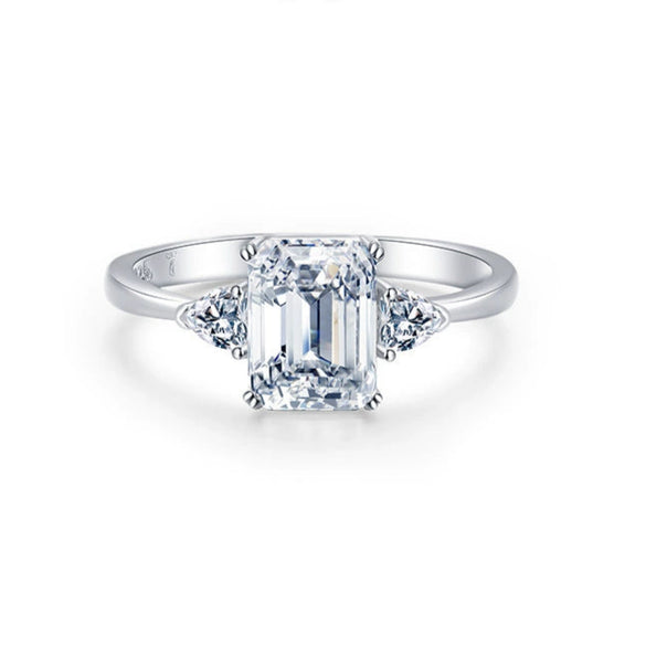 Wholesale Women's S925 Sterling Silver Ring With Zircon Geometric Style