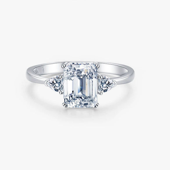 Wholesale Women's S925 Sterling Silver Ring With Zircon Geometric Style