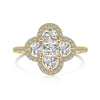 Wholesale Women's S925 Sterling Silver Ring With Zircon Inlaid Butterfly And Clover Letter Design Light Luxury Geometric Style Electroplated