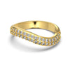 Wholesale Women's S925 Sterling Silver Ring With Zircon Inlaid Snake Curve Design And Electroplating