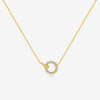 Wholesale Women's S925 Sterling Silver Ringlink Necklace With Geometric Design And Electroplating In Platinum Or 18K Gold