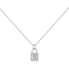 Wholesale Women's S925 Sterling Silver Romantic Couple Lock Necklace With Diamond Treatment And Light Luxury Style