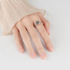 Wholesale Women's S925 Sterling Silver Rotating Clover Geometric Ring With Electroplating And Inlaid Zircon