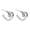 Wholesale Women's S925 Sterling Silver Rotating Love Geometric Earrings With Electroplating Design