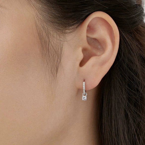 Wholesale Women's S925 Sterling Silver Round Geometric Electroplated Earrings
