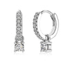 Wholesale Women's S925 Sterling Silver Round Geometric Electroplated Earrings