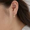 Wholesale Women's S925 Sterling Silver Round Geometric Electroplated Earrings