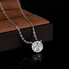 Wholesale Women's S925 Sterling Silver Round Moissanite Pendant Necklace With Geometric Design And Eight Heart And Eight Arrows Cutting