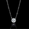 Wholesale Women's S925 Sterling Silver Round Moissanite Pendant Necklace With Geometric Design And Eight Heart And Eight Arrows Cutting