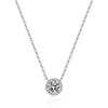 Wholesale Women's S925 Sterling Silver Round Moissanite Pendant Necklace With Geometric Design And Eight Heart And Eight Arrows Cutting