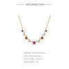 Wholesale Women's S925 Sterling Silver Round Pendant Necklace With Colored Zircon Electroplated O Chain Geometric Design