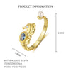 Wholesale Women's S925 Sterling Silver Seahorse Inlaid Zircon Ring With U Shaped Pattern And Electroplating Technology