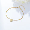 Wholesale Women's S925 Sterling Silver Shell Diamond Anklet For Girls