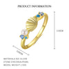 Wholesale Women's S925 Sterling Silver Shell Ring Inlaid With Zircon Animal Zodiac Style