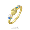 Wholesale Women's S925 Sterling Silver Shell Ring Inlaid With Zircon Animal Zodiac Style
