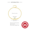 Wholesale Women's S925 Sterling Silver Simple Devil's Eye Drop Oil Anklet With Geometric Design For Summer Beach