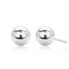 Wholesale Women's S925 Sterling Silver Simple Geometric Bean Round Bead Ear Sticks Piercing Jewelry Electroplated