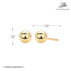 Wholesale Women's S925 Sterling Silver Simple Geometric Bean Round Bead Ear Sticks Piercing Jewelry Electroplated