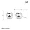 Wholesale Women's S925 Sterling Silver Simple Geometric Bean Round Bead Ear Sticks Piercing Jewelry Electroplated