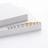 Wholesale Women's S925 Sterling Silver Simple Geometric Bean Round Bead Ear Sticks Piercing Jewelry Electroplated