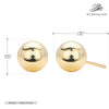 Wholesale Women's S925 Sterling Silver Simple Geometric Bean Round Bead Ear Sticks Piercing Jewelry Electroplated