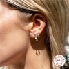 Wholesale Women's S925 Sterling Silver Simple Geometric Pearl Pendant Earrings With Advanced Design