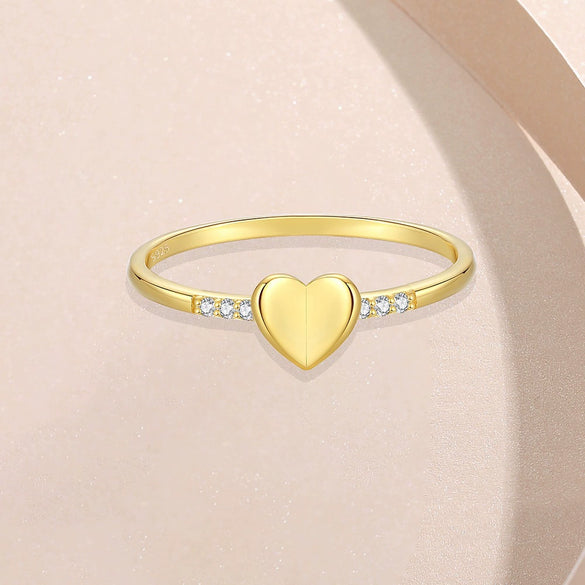 Wholesale Women's S925 Sterling Silver Simple Heartshaped Love Ring
