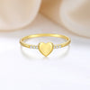 Wholesale Women's S925 Sterling Silver Simple Heartshaped Love Ring