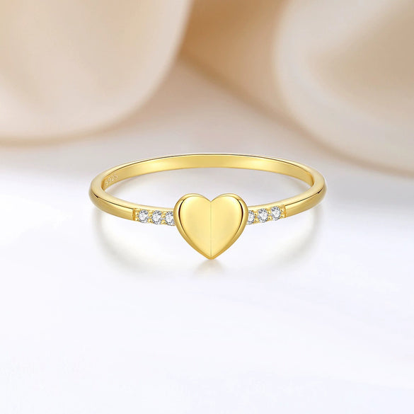 Wholesale Women's S925 Sterling Silver Simple Heartshaped Love Ring