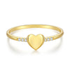 Wholesale Women's S925 Sterling Silver Simple Heartshaped Love Ring