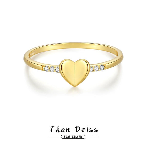 Wholesale Women's S925 Sterling Silver Simple Heartshaped Love Ring