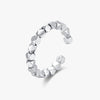 Wholesale Women's S925 Sterling Silver Simple Irregular Opening Adjustable Finger Ring With Electroplating