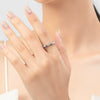 Wholesale Women's S925 Sterling Silver Simple Irregular Opening Adjustable Finger Ring With Electroplating