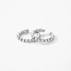 Wholesale Women's S925 Sterling Silver Simple Irregular Opening Adjustable Finger Ring With Electroplating